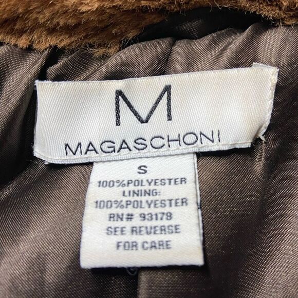 Magaschoni Camel Faux Fur Coat S - Picture 2 of 6